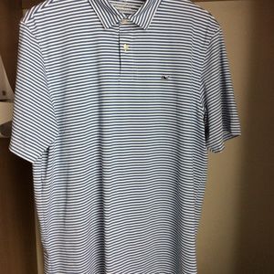 Vineyard Vines performance polo blue stripe men L